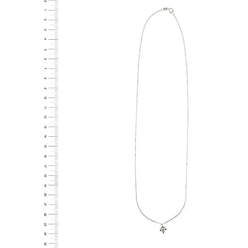 Collier Collier point lumière en or blanc et diamant 0,24 ct 58 Facettes 39095