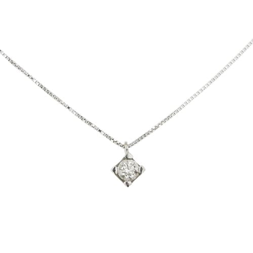 Collier Collier point lumière en or blanc et diamant 0,24 ct 58 Facettes 39095