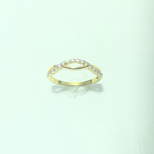 Bague entrelacée en or jaune 18 carats 58 Facettes 260126