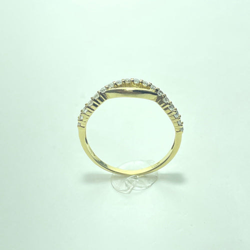 Bague entrelacée en or jaune 18 carats 58 Facettes 260126