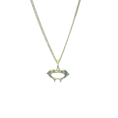 Pendentif dauphins en or 18 carats 58 Facettes 260127