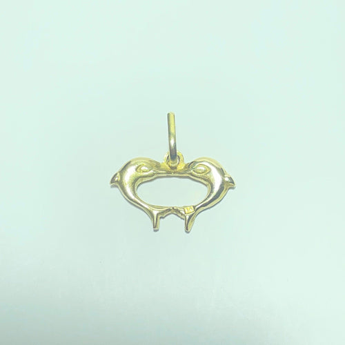 Pendentif dauphins en or 18 carats 58 Facettes 260127