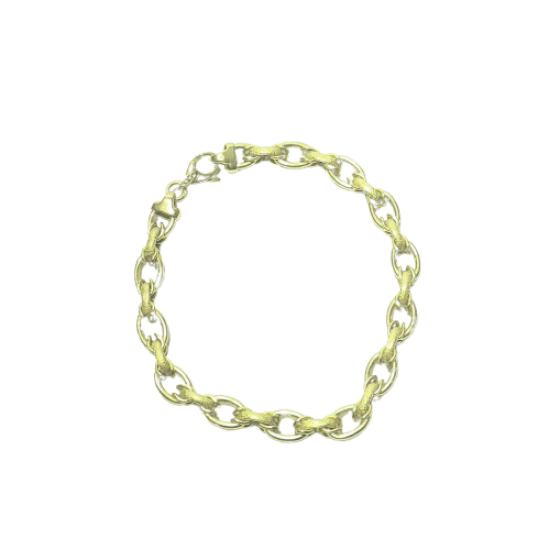 Bracelet maille alternée en or jaune 18 carats 58 Facettes 260065