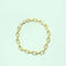 Bracelet maille alternée en or jaune 18 carats 58 Facettes 260065