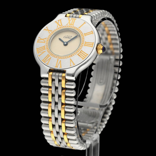 Montre Cartier 21 Must de Cartier - Montre quartz en or et acier 58 Facettes CRT/MST/012
