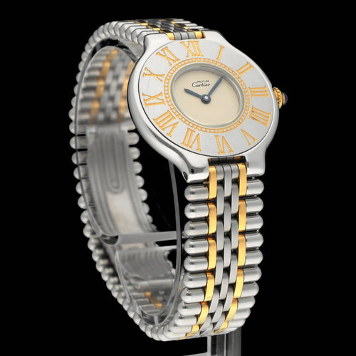Montre Cartier 21 Must de Cartier - Montre quartz en or et acier 58 Facettes CRT/MST/012