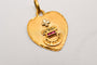 Pendentif Augis - Médaille cœur en or jaune 18 carats et rubis 58 Facettes 3969