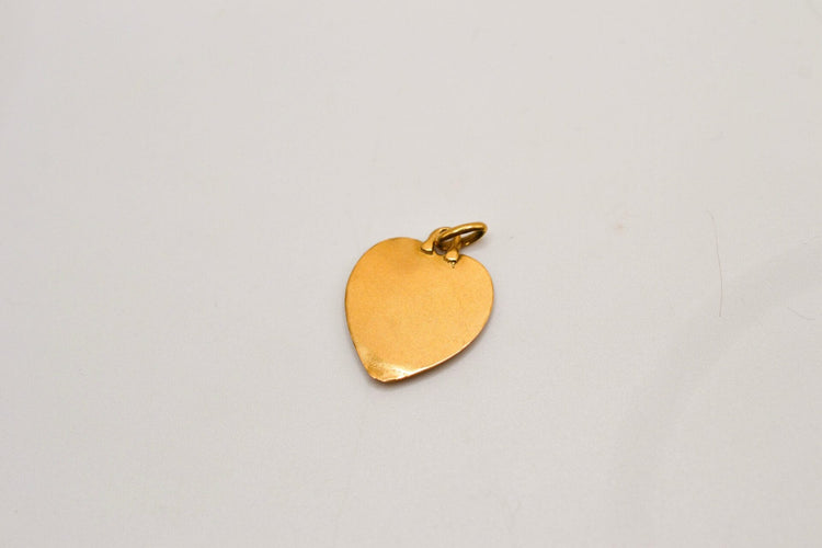 Pendentif Augis - Médaille cœur en or jaune 18 carats et rubis 58 Facettes 3969