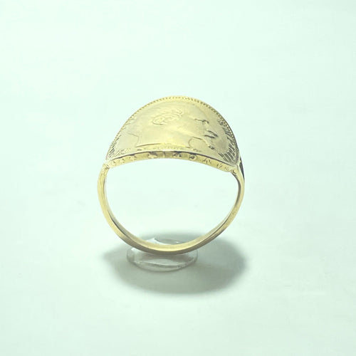 Bague Napoléon 20 francs en or jaune 18 carats 58 Facettes 260109