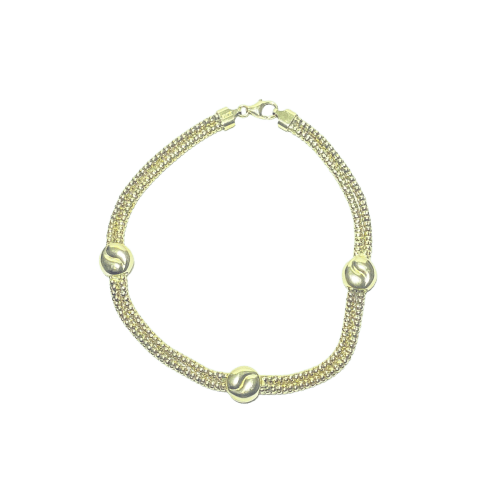Bracelet multi-rangs en or jaune 18 carats 58 Facettes 260110