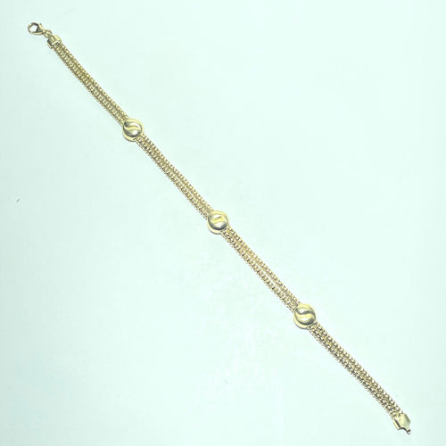 Bracelet multi-rangs en or jaune 18 carats 58 Facettes 260110