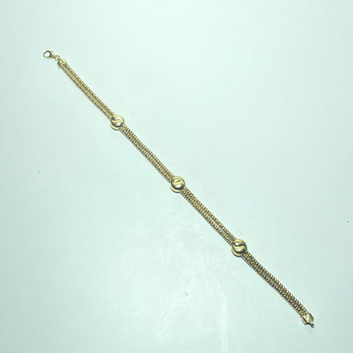 Bracelet multi-rangs en or jaune 18 carats 58 Facettes 260110