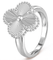 53 Van Cleef & Arpels Vintage Alhambra - Bague guillochée en or blanc 58 Facettes