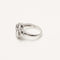 53 Van Cleef & Arpels Vintage Alhambra - Bague guillochée en or blanc 58 Facettes