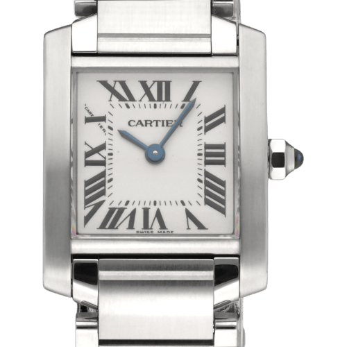 Montre Cartier Tank Française - Montre 2384 en acier 58 Facettes CRT/TNK/008