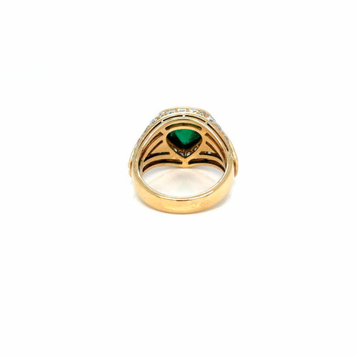 Bague 52 Bvlgari Trombino - Bague en or 18K, émeraude et diamants 58 Facettes