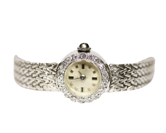Montre Montre 1950 en or blanc et diamants 58 Facettes A12071