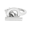 Bague 52 Hermès Croisette - Bague grand modèle en argent 58 Facettes 58FC42