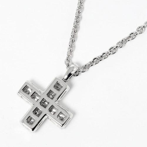 Pendentif Bvlgari Croce - Pendentif en or blanc 18K et diamants pavés 58 Facettes bbs0qdjdva