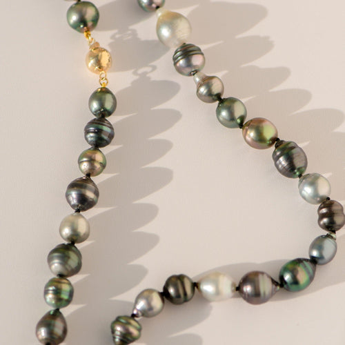 Collier Collier modulable en perles de Tahiti 9,5 mm 58 Facettes
