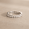 49 Bague mémoire en or blanc 14K et 21 diamants 0,63 ct 58 Facettes HJ250202