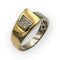 Bague 55 Bague en or blanc et jaune avec diamants 58 Facettes 149059280