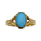 Bague 60 Bague pierre bleue ovale en or jaune 750 58 Facettes 330089595