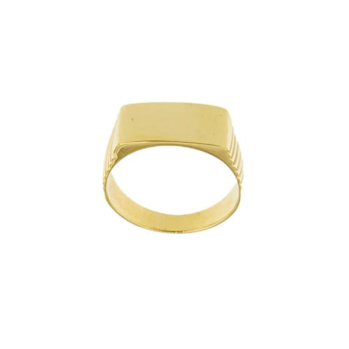 Bague chevalière homme rectangulaire en or jaune 58 Facettes 29999