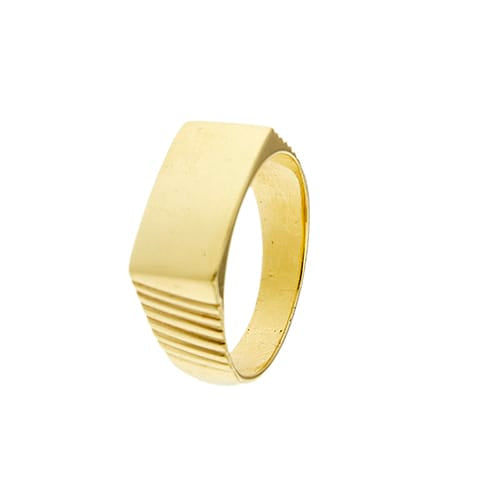 Bague chevalière homme rectangulaire en or jaune 58 Facettes 29999