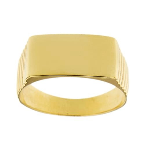 Bague chevalière homme rectangulaire en or jaune 58 Facettes 29999