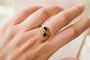 Bague Toi et Moi en or jaune 18 carats et saphirs 58 Facettes Ref3581