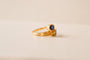 Bague Toi et Moi en or jaune 18 carats et saphirs 58 Facettes Ref3581