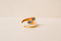 Bague Toi et Moi en or jaune 18 carats et saphirs 58 Facettes Ref3581
