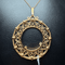 Pendentif porte-pièce en or jaune 18 carats 58 Facettes 250093