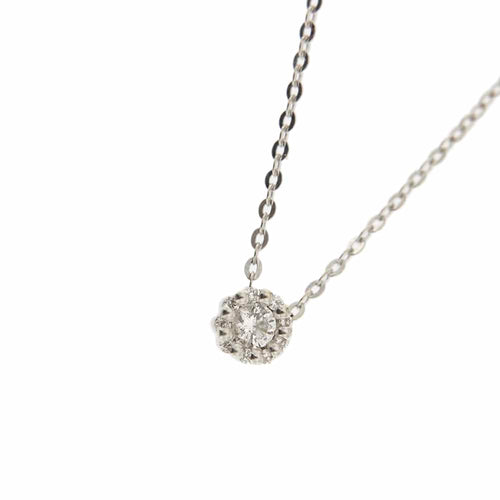 Salvini Corolla - Collier point lumière en or blanc et diamants 58 Facettes 33258