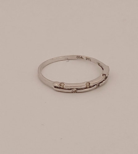 Alliance - Bague en or blanc 18 carats brillants
