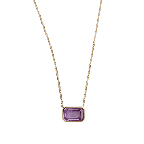 Collier AITCHES - Collier saphir violet en or 18K 58 Facettes GPD1015PU