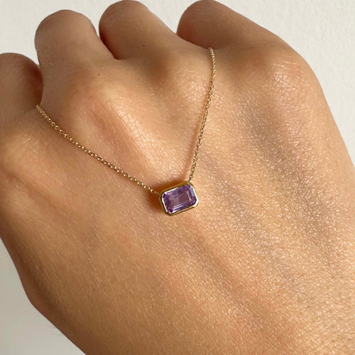 Collier AITCHES - Collier saphir violet en or 18K 58 Facettes GPD1015PU