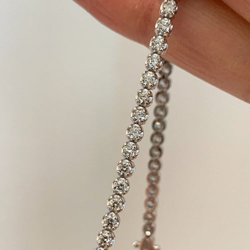 Bracelet Disco - Bracelet tennis en or blanc 18K et diamants 58 Facettes GBT1330WG