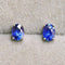 Boucles d'oreilles Single Tulip - Boucles d'oreilles en or blanc 18K et saphirs 58 Facettes GER1047BL