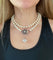 Collier Collier ras-du-cou antique en or jaune 14 k, diamants taille rose et perles 58 Facettes collier