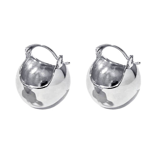 Boucles d'oreilles AITCHES - Boucles d'oreilles Jullie Big Bell en argent 925 58 Facettes SER1034WG