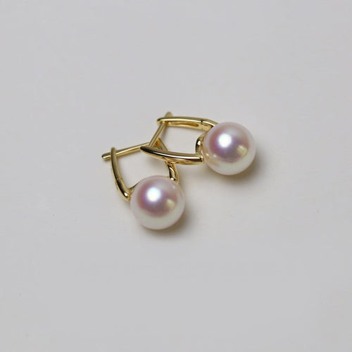 Boucles d'oreilles AITCHES - Boucles d’oreilles créoles en or 18K et perles Akoya 58 Facettes GER1320YG