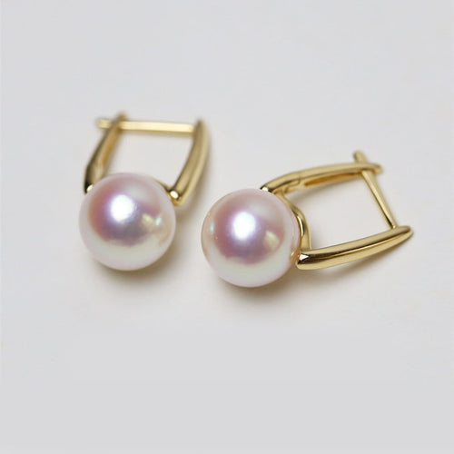 Boucles d'oreilles AITCHES - Boucles d’oreilles créoles en or 18K et perles Akoya 58 Facettes GER1320YG