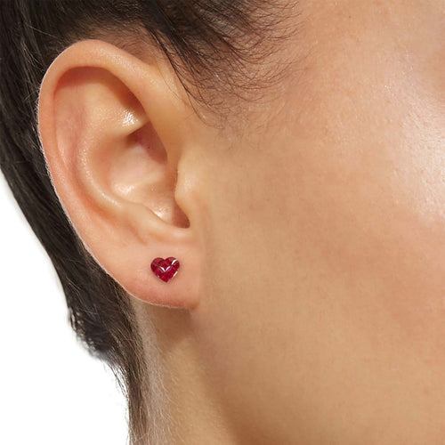 Boucles d'oreilles Heart to Have - Boucles d'oreilles en or 18K et rubis 58 Facettes GER1343YG