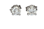 Bague Boucles d'oreilles solitaires en or blanc 18 kt et diamants 58 Facettes earrings