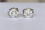 Bague Boucles d'oreilles solitaires en or blanc 18 kt et diamants 58 Facettes earrings