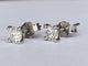 Bague Boucles d'oreilles solitaires en or blanc 18 kt et diamants 58 Facettes earrings