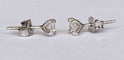 Bague Boucles d'oreilles solitaires en or blanc 18 kt et diamants 58 Facettes earrings