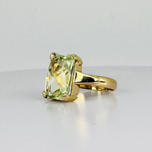 Bague 50 Bague vintage en or jaune et quartz citron 58 Facettes 2603020